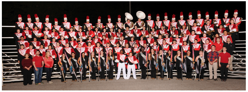 LHS Marching Band poses for formal group photo Photo courtesy of Lifetouch National School Studios