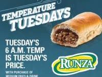 Temperature Tuesdays ad.  Applies January 2nd, 2018.