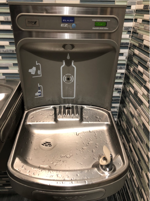 A water bottle fountain at Planet Fitness that would look like the one’s we would put into Lincoln High. Photo by Porshe Miller. 