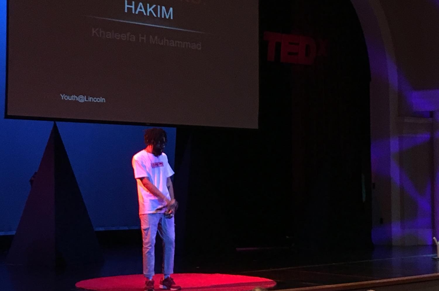 Musical Performer Hakim opens up for TEDxYouth on August 11, 2018 at Lincoln High’s Ted Sorensen Theatre.