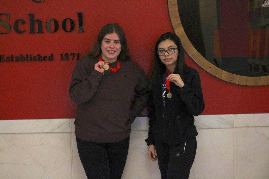 Educators Rising Members Iman Nasser (12) and Angelica Mendoza (12) pose with their medals from State. They will be attending Nationals in Dallas this June, 2019. 
