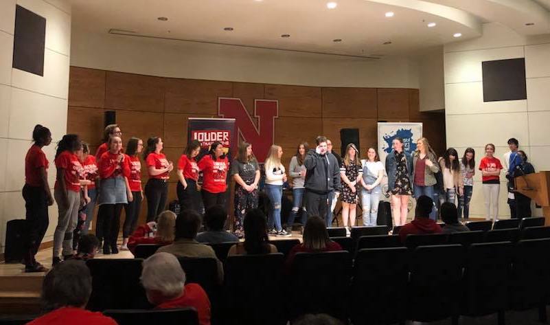Slam Poetry Team members win their first bout of the season at the UNL Student Union Auditorium on Sunday, March 24, 2019. Photo courtesy of Deborah McGinn