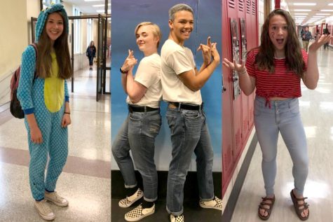 Melissa Blair Espinoza (9), AJ Andrews (10), Mason Madden (10), and Keaton Rettig (9) get in the spirit for Lincoln Highs Spirit Week throughout the week of April 21 until the 26th. The themes were Woke Up Like This, Twin Day, and Wheres Waldo?. Photos courtesy of Greg Keller, Carmen Blum and Keaton Rettig