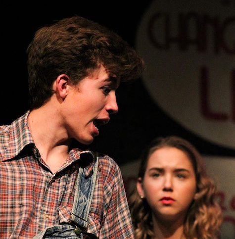 Evan Works (10) who plays B Flat and Delani Young (12) who plays Ruby, pose for a scene during dress rehearsal for Second Samuel on Friday, November 22, 2019. Photo courtesy of @jorr.dann.