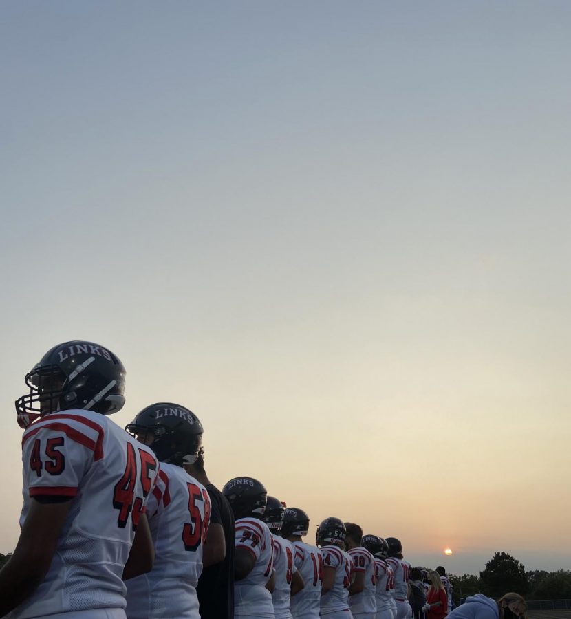 Links football team take on Bellevue East.