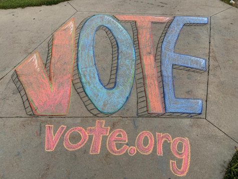 Vote sidewalk chalk