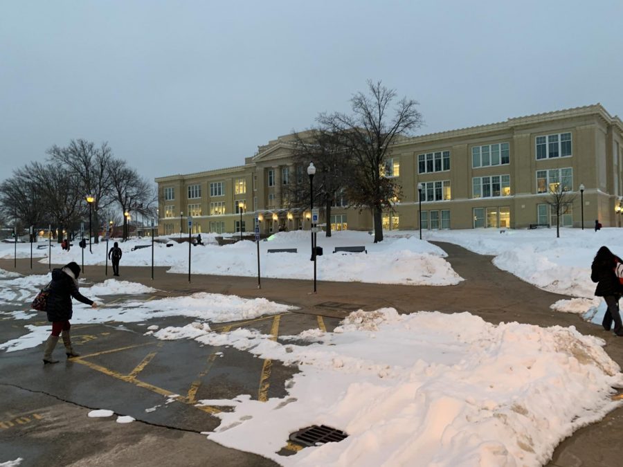 Lincoln High School after historic snowfall.