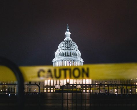 Caution tape in front of the US Capitol