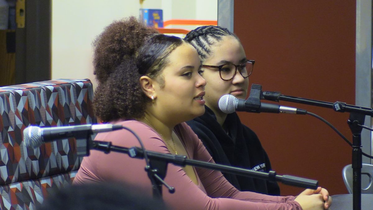 Student speakers from LHS responding to questions on panel.
